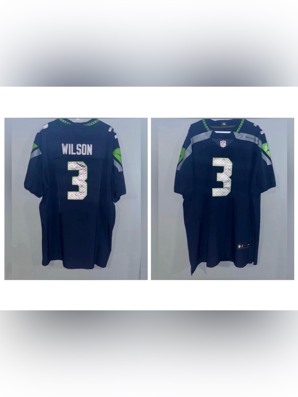 Seattle Seahawks #3 Russell Wilson Nike NFL On Field Authentic Football Jersey